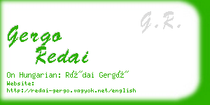 gergo redai business card